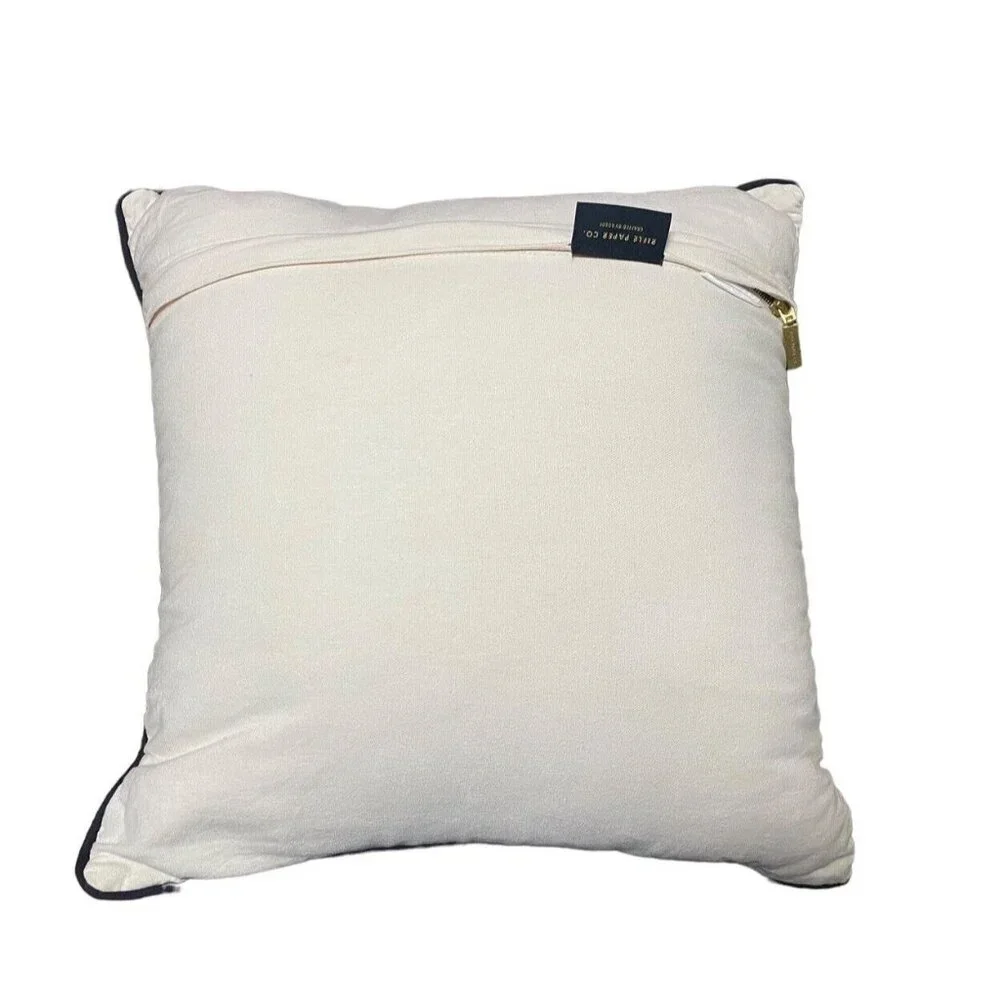 Rifle‎ Paper Throw Pillow Wanderlust Landmark Loloi Pillow 18x18 Embroidered